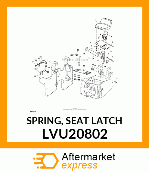 SPRING, SEAT LATCH LVU20802