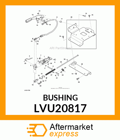 BUSHING, PEDAL PIVOT LVU20817