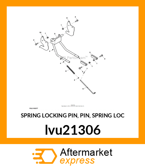 SPRING LOCKING PIN, PIN, SPRING LOC lvu21306