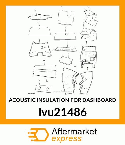 ACOUSTIC INSULATION FOR DASHBOARD lvu21486