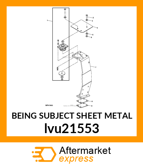 BEING SUBJECT SHEET METAL lvu21553