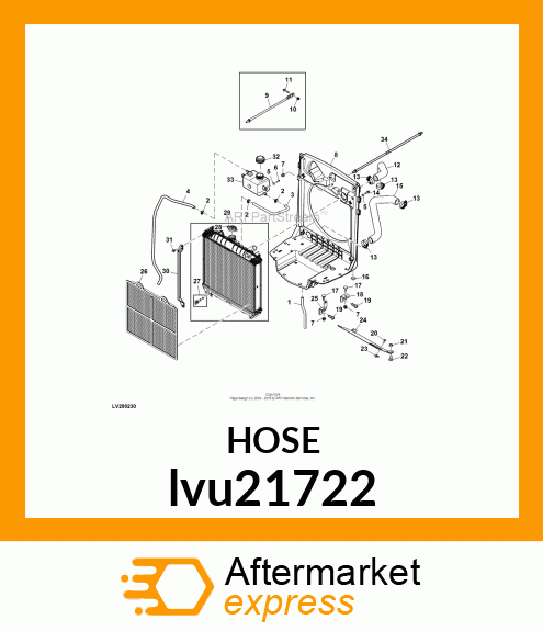 RADIATOR HOSE, LOWER (1023E) lvu21722