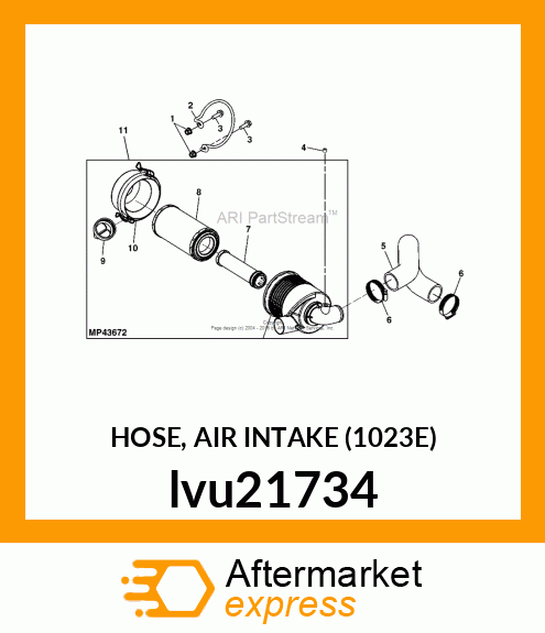 HOSE, AIR INTAKE (1023E) lvu21734