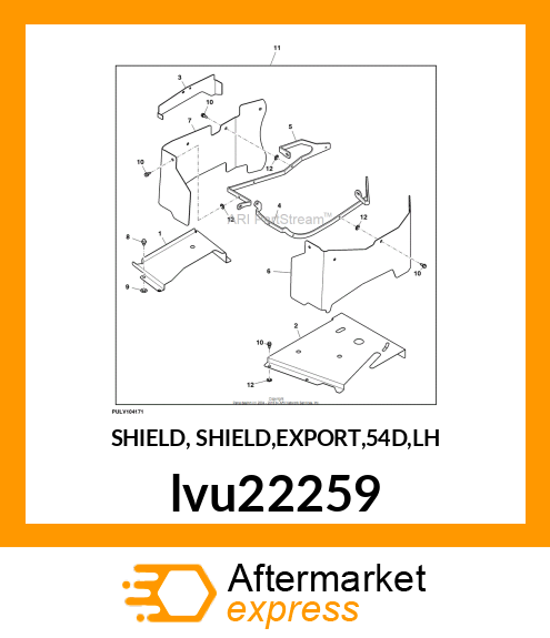 SHIELD, SHIELD,EXPORT,54D,LH lvu22259