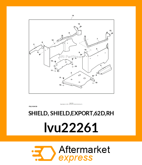 SHIELD, SHIELD,EXPORT,62D,RH lvu22261