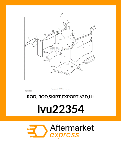 ROD, ROD,SKIRT,EXPORT,62D,LH lvu22354