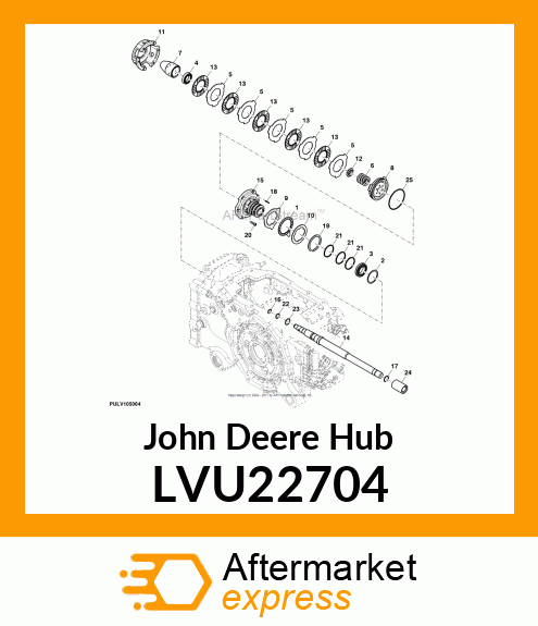 HUB, PTO CLUTCH LVU22704