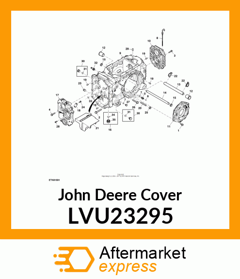 COVER, COVER, RANGE HOUSING, REAR 4 LVU23295