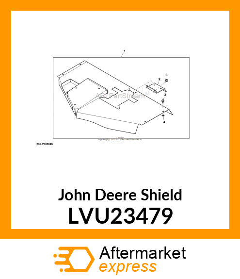 SHIELD, SUPPORT, REAR SHIELD LVU23479