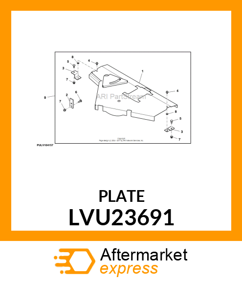 PLATE, PLATE, UPSTOP LVU23691