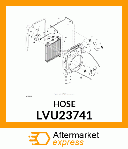 HOSE, RADIATOR UPPER LVU23741