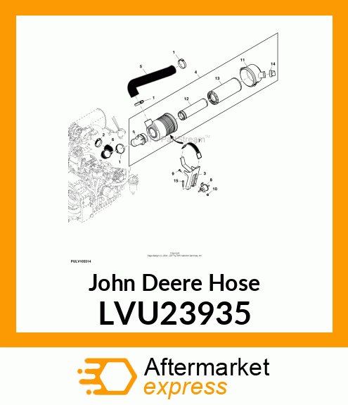 HOSE, AIR FILTER TO TURBO (EEC) LVU23935