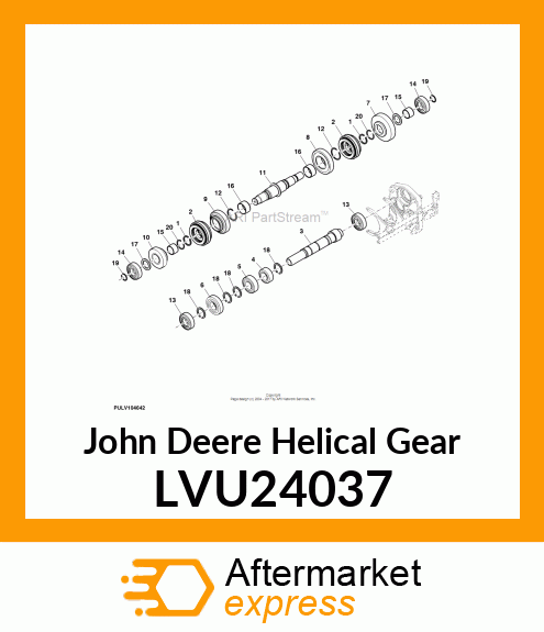 HELICAL GEAR, X40 PRT 4TH SPEED PIN LVU24037