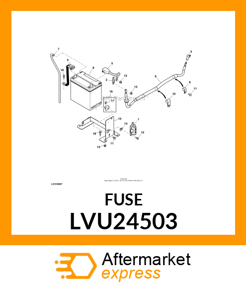 MTA, STRIP FUSE, 500A, BROWN, 32V LVU24503