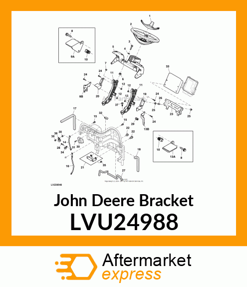 BRACKET, FUEL TANK SUPPORT, RH LVU24988