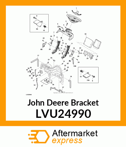 BRACKET, FUEL TANK SUPPORT, LH LVU24990