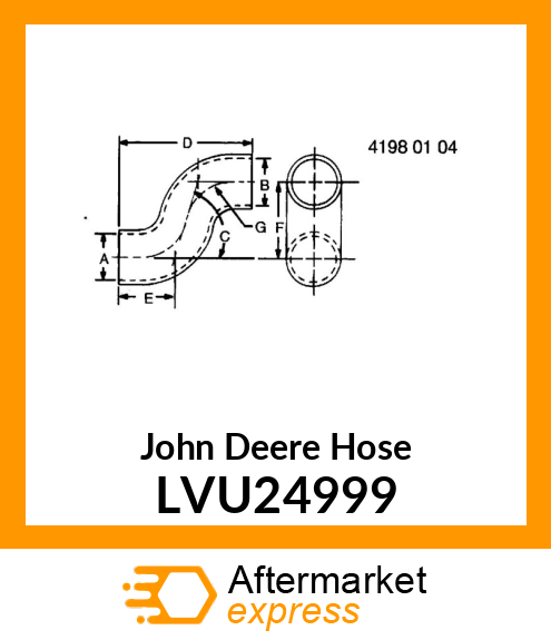 HOSE, AIR CLEANER TO ENGINE INTAKE LVU24999