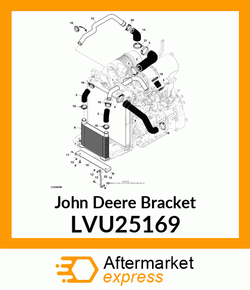 BRACKET, CAC MOUNT CROSSBAR LVU25169