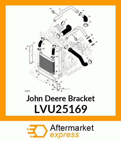 BRACKET, CAC MOUNT CROSSBAR LVU25169