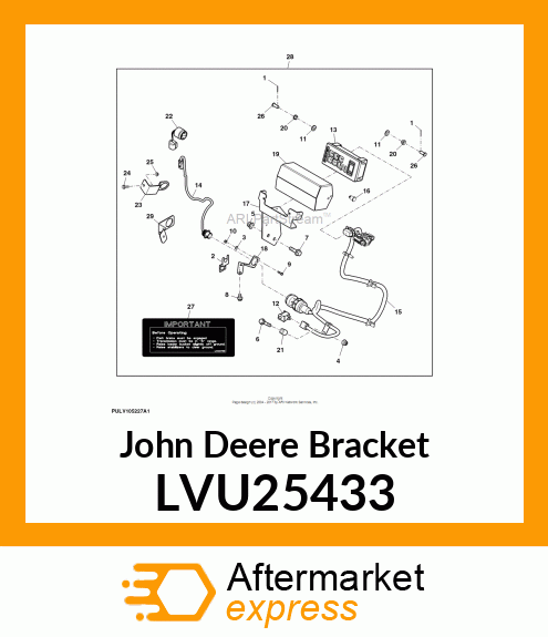 BRACKET, BACKUP ALARM LVU25433