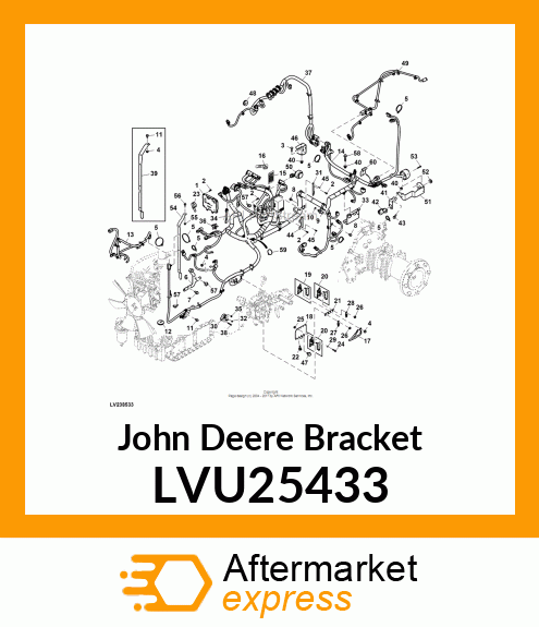 BRACKET, BACKUP ALARM LVU25433