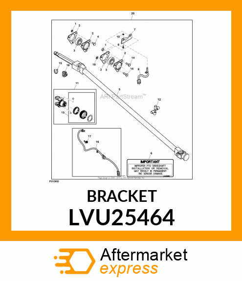 BRACKET, BRACKET, HALL EFFECT SENSO LVU25464