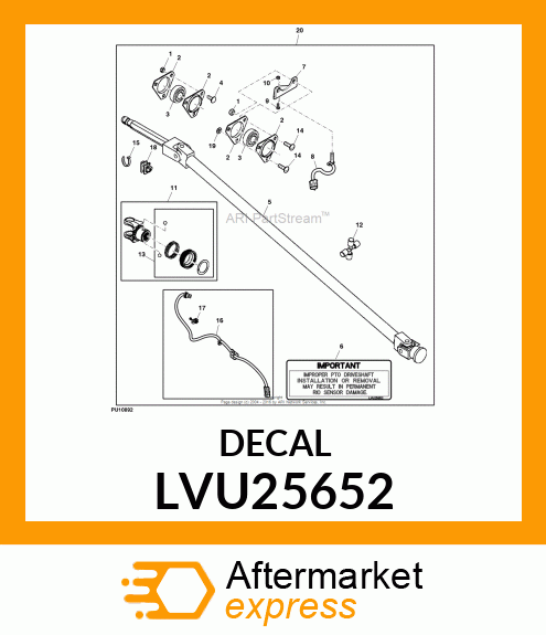 LABEL, LABEL, SENSOR INSTRUCTION LVU25652