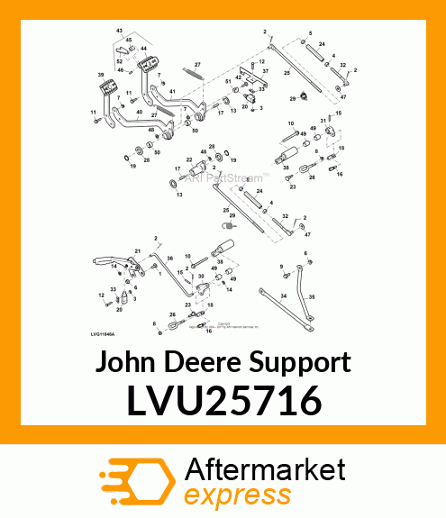 SUPPORT, PARK BRAKE SHAFT LVU25716