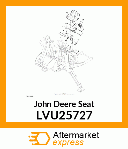 SEAT, SEAT, BACKHOE LVU25727