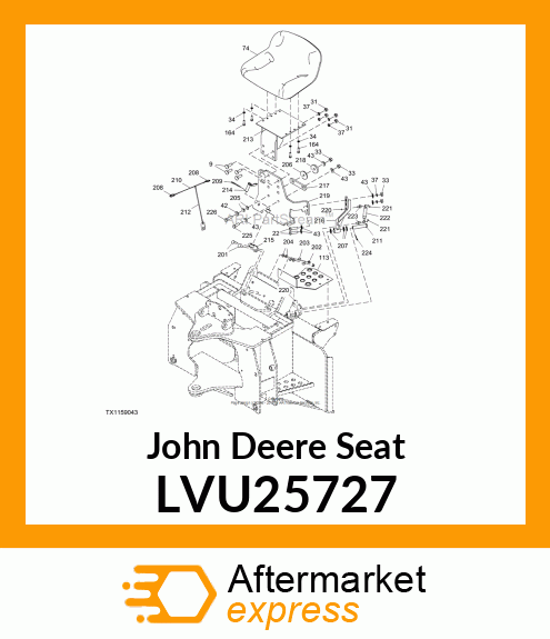 SEAT, SEAT, BACKHOE LVU25727