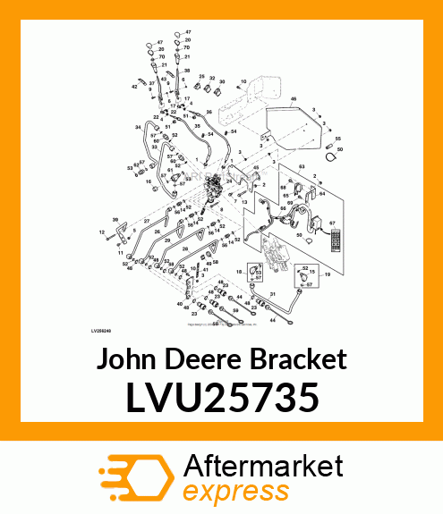 BRACKET, DUAL REAR SCV COUPLERS,CAB LVU25735