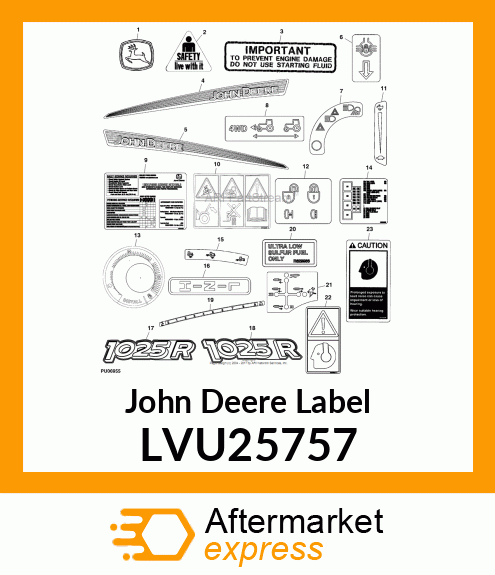 LABEL, MODEL ON HOOD LH (1025) LVU25757