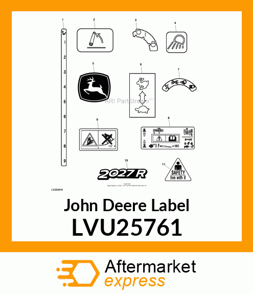 LABEL, MODEL ON HOOD LH (2027) LVU25761