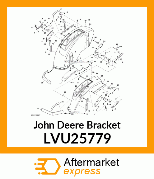 BRACKET, FENDER MID LVU25779