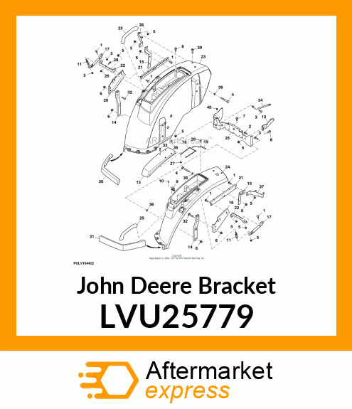 BRACKET, FENDER MID LVU25779