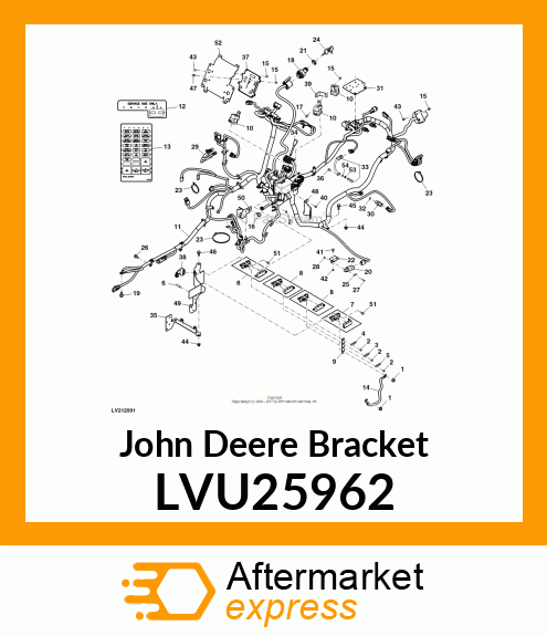 BRACKET, HARNESS SUPPORT 3R LVU25962