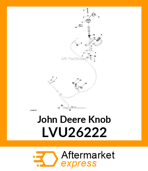 KNOB, AUX ROCKSHAFT CONTROL LVU26222