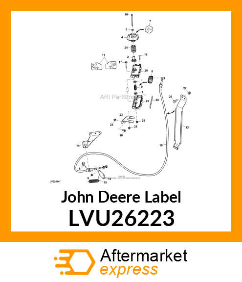 PLATE, AUX ROCKSHAFT CONTROL LVU26223