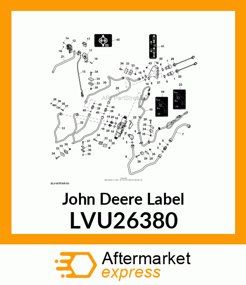 DECAL, 3RD SCV REAR COUPLERS LVU26380