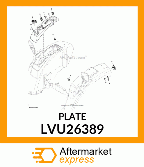 PLATE, HITCH ASSIST LVU26389