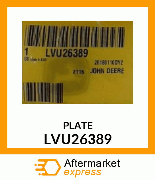 PLATE, HITCH ASSIST LVU26389