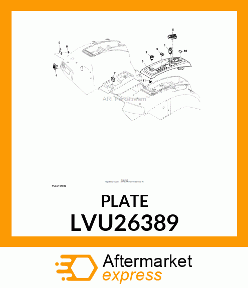 PLATE, HITCH ASSIST LVU26389