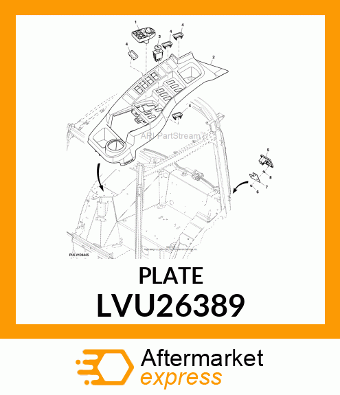 PLATE, HITCH ASSIST LVU26389