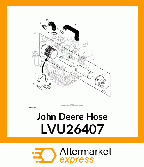 HOSE, INLET 1025R LVU26407