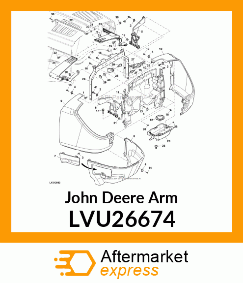 ARM, HOOD PIVOT, LH, OS LVU26674