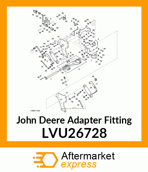 ADAPTER FITTING, FITTING, HYDRAULIC LVU26728