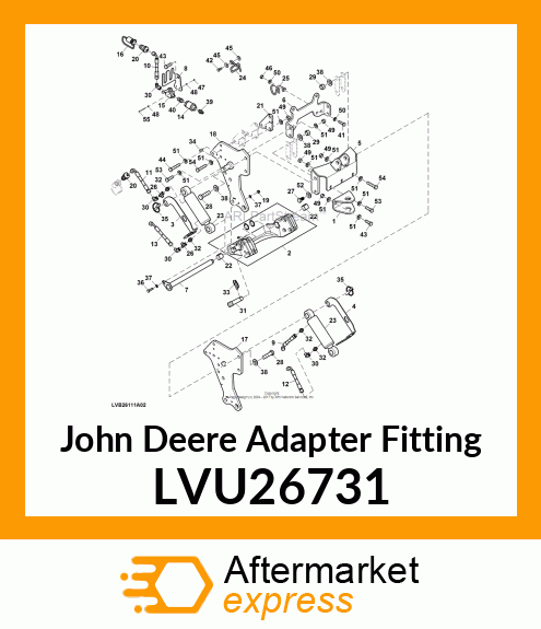 ADAPTER FITTING, FITTING, HYDRAULIC LVU26731