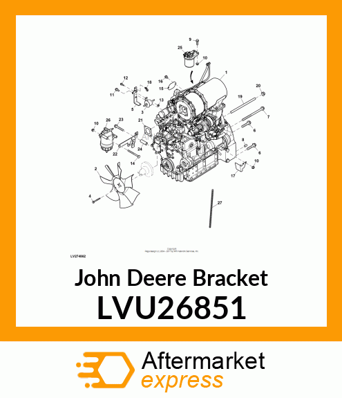 BRACKET, ALTERNATOR HEAT SHIELD LVU26851