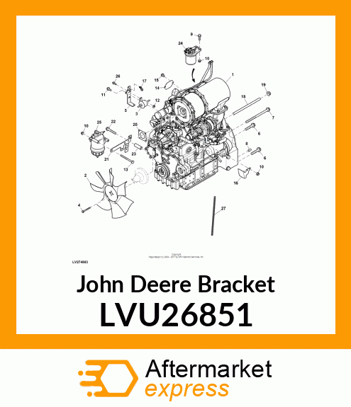 BRACKET, ALTERNATOR HEAT SHIELD LVU26851