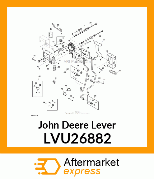 LEVER, DUAL REAR SCV LVU26882